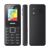 Téléphone portable à clavier GSM débloqué UNIWA MS001, 4 cartes SIM, 4 modes veille, amplificateur de signal, batterie grande capacité 25BI, téléphone à fonctions LED