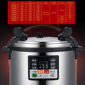 Autocuiseur à Riz Électrique <span class=keywords><strong>Commercial</strong></span> de Grande Capacité, Multi-Fonction Numérique en Acier Inoxydable pour Hôtels - Tailles 15L 20L 25L 60L - Product Image 4