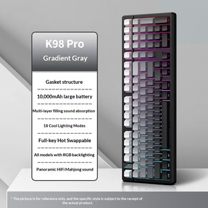 Clavier mécanique sans fil K98 tri-mode, clavier de jeu RGB à touches interchangeables à chaud avec impression latérale - Product Image 3