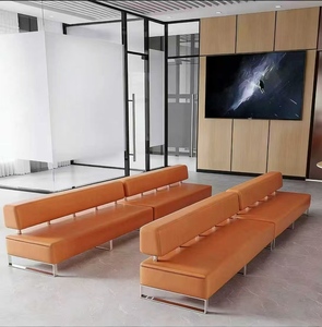 Sofá para Sala de Espera de Banco, Salón de Belleza, Barbería, Área de Descanso, Cabina de Espera, Recepción Recta Extendida de 60 cm de Ancho - Product Image 1