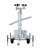 OKAF Netzunabhängige Outdoor Mobile Anhänger-Sicherheitslösung CCTV-System 72 Stunden Lange Laufzeit Mobiler Solar-CCTV-Anhänger
