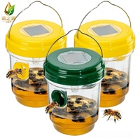 Buiten insectenval op zonne-energie, hangende fruitvliegenvanger, wespval, tuinbij- en wespvanger