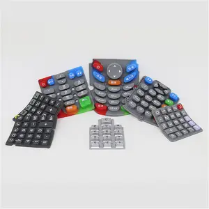 Colorful push button silicone rubber keypad cover for Calculator