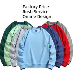 Felpa da uomo con scollo a girocollo da uomo in cotone Unisex con stampa personalizzata all'ingrosso 300gsm - Product Image 2