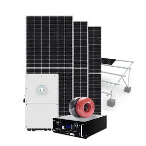 सौर ऊर्जा प्रणाली होम घरेलू उपयोग के लिए 50 किलोवाट ऑफ ग्रिड सौर पैनल ऊर्जा प्रणाली
