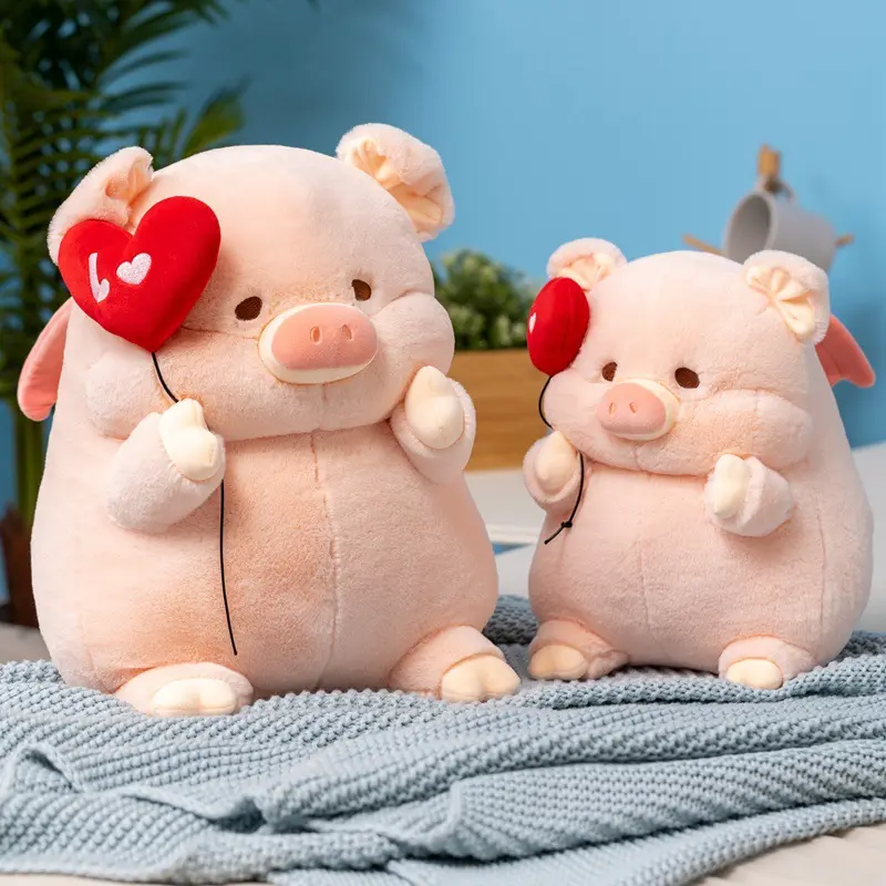 UTOYSぬいぐるみぬいぐるみ座っている豚バレンタインギフト超ソフトかわいい装飾眠っている友達誕生日プレゼントぬいぐるみ豚