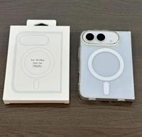 Étui transparent pour téléphone portable, antichoc, avec recharge magnétique sans fil, coque pliable et séparable pour iPhone 18 Duo