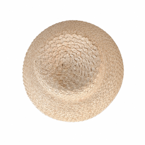 Sombrero de Paja Beige de Ala Ancha, Color Sólido, Unisex, para Adultos, Verano, Playa, Viajes, Casual, Bordado a Mano, Protección Solar - Product Image 5