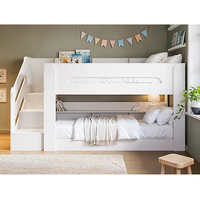 Lit superposé en bois pour enfants en bois MDF Lit superposé bas avec rangement