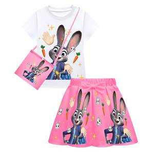 Детский костюм для косплея Linda, Crazy Animal City 2, для девочек, с коротким рукавом, плиссированной юбкой и сумкой, комплект из трех предметов - Product Image 3