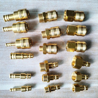 Raccord pneumatique rapide de type allemand, filetage mâle-femelle forgé 1/8\" - 3/4\", manuel, hexagonal, en laiton