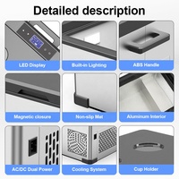 Réfrigérateur portable à économie d'énergie pour le camping, 12V 24V, en aluminium, zone unique, pour fourgonnette et voiture