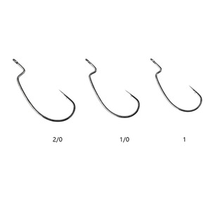 Yajie Lure <b>Hooks</b> Mitsubishi Wide Bellied Crank <b>Hook</b> <b>Black</b> Nickel Soft Bait Bass Fishing Ocean Lure Fishing Chemically Sharpened - Product Image 4