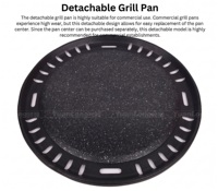 Koreaanse houtskool BBQ grillpan van roestvrij staal, 295mm/330mm verdikte grillplaat voor thuis, restaurant en BBQ-feestjes