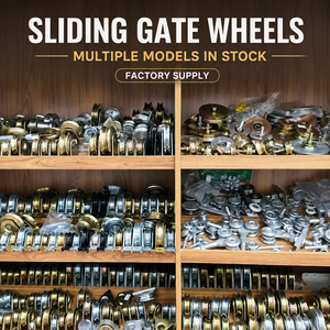 Roues de <span class=keywords><strong>portail</strong></span> <span class=keywords><strong>coulissant</strong></span> en acier galvanisé robustes, épaisseur 2 mm, rainures Y/V/U, design moderne, <span class=keywords><strong>roulettes</strong></span> de support inférieures, garantie 1 an - Product Image 2