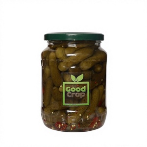 Export Quality Extra Fine Cornichons <b>Packed</b> in Glass Jars, Tins and Plastic Pails - Product Image 1