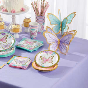 Vaisselle de fête jetable DAMAI personnalisée avec de magnifiques papillons, assiettes en papier pour fête - Product Image 3