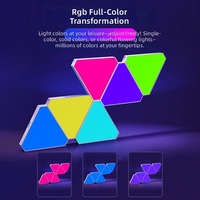 Lot de 8 lampes murales LED triangulaires intelligentes RGB, WiFi, magnétiques, synchronisation musicale, contrôle par application, Alexa, Google Home, décoration de salle de jeu