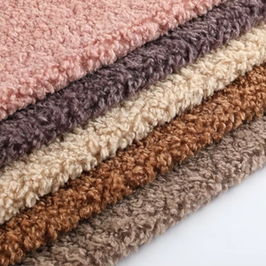 Hot bán 100% polyester sang trọng ngắn xoăn Faux lông vải - Product Image 5