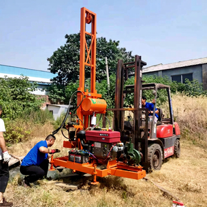 Máquina de perforación de pozos profundos portátil 150m Suelo para prueba Perforadora Pozo De Agua 380V con componentes de núcleo de rodamiento de engranajes a la venta - Product Image 1
