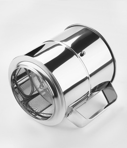 Beeman Tamiz <span class=keywords><strong>de</strong></span> harina <span class=keywords><strong>de</strong></span> acero inoxidable <span class=keywords><strong>de</strong></span> 8 tazas, manivela pequeña, herramienta <span class=keywords><strong>de</strong></span> cocina, cortadores manuales <span class=keywords><strong>de</strong></span> repostería, Metal para uso en panadería - Product Image 6