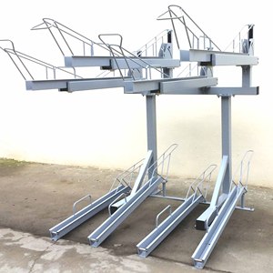 Support de rangement <span class=keywords><strong>vertical</strong></span> pour vélos de location en extérieur Suzhou Pioneer, <span class=keywords><strong>porte</strong></span>-vélos en métal, présentoir de parking - Product Image 2
