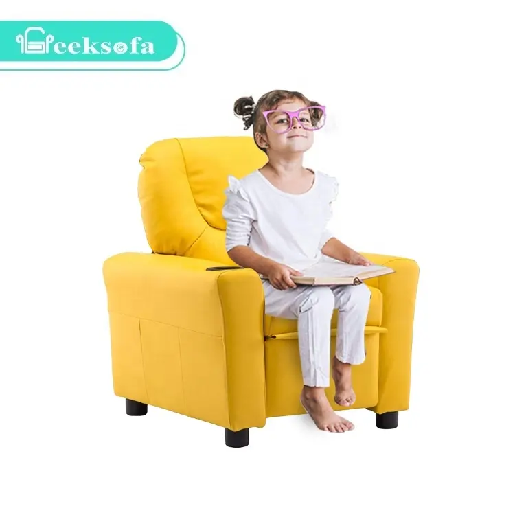 Geeksofa sedia reclinabile per bambini rosa PU ecopelle regolabile divano pieghevole divano Lounge poltrona per bambini