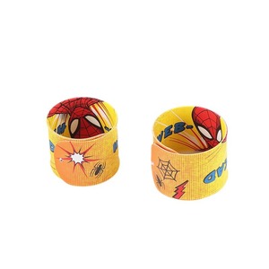 Spider-Man <b>Slap</b> <b>Bracelet</b> Yellow Orange Cartoon Character Wristband For Kids Party Decoration - Product Image 1