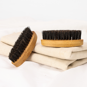 Chất Lượng Cao Bán Buôn Mini Men Của Râu Bàn Chải Tre Tự Nhiên Bàn Chải Cạo Râu Với Lợn Lông Massage Trên Khuôn Mặt Công Cụ Làm Đẹp - Product Image 2