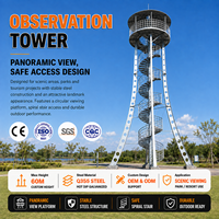 Système de détection d'incendies forestiers sans pilote, échelle d'urgence en acier Q355, plateforme à large vue, tour d'observation préfabriquée