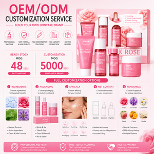 Tonique coréen hydratant et éclaircissant pour le visage, marque privée, coffret de voyage soin de la peau à la rose, pour tous les types de peau - Product Image 6