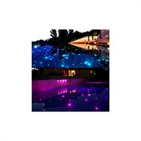 Luminaire de sol carré à fibre optique pour cour, en acier inoxydable IP66, à changement de couleur, avec câblage AGI32, pour piscine d'hôtel