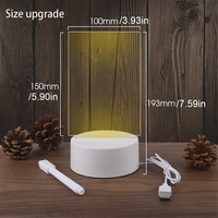 Lampe Visuelle Créative 3D en Acrylique Veilleuse USB à Brancher avec 3 Couleurs et Dessin de Logo DIY pour la Décoration Intérieure des Enfants