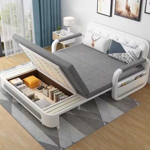 Juego de sofás de madera maciza de estilo japonés, muebles de 3 plazas, 3 en 1 sofá cama, sofá cama funcional - Product Image 2