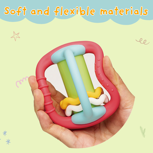 Jouet de dentition en plastique doux pour bébé avec hochet pour soulager les dents - Product Image 4