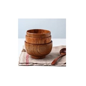 Natural Finished Wooden Serving Bowl Reusable Multifunctional Kitchenware Mixing Bowls for Party Collectable Noodles Soup Bowl - Product Image 6