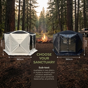 Tente <span class=keywords><strong>de</strong></span> camping familiale professionnelle, pop-up, avec moustiquaire, imperméable, coupe-vent, grand gazebo pour pique-nique - Product Image 4