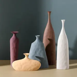 Drop shipping Nordic Morandi accessori per vasi di fiori arte geometrica tavolo per piantagioni di fiori vasi moderni in ceramica per la casa