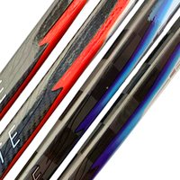 Palo de hockey sobre hielo de fibra de carbono ZENK con nombre y número personalizados, diseño envolvente completo con impresión UV, flex 20-105, cuchilla PM9.