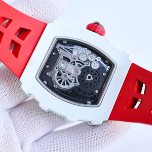 High-<b>end</b> designer custom-made carbon fiber dial power reserve display Tonneau-shaped Tourbillon men's sports watch - Product Image 3