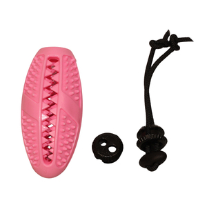 कारखाने प्रत्यक्ष कस्टम tpr रग्बी कुत्ते खिलौना टिकाऊ इंटरैक्टिव उपचार रस्सी ओम/गंध पालतू संवर्धन आपूर्ति के साथ चउ खिलौना - Product Image 3