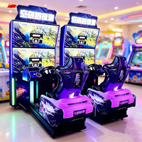 Simulateur de vol et de course professionnel à mouvement commercial, type cockpit d'arcade, pour un joueur, 55 pouces, pour centre de jeux, parc, OEM