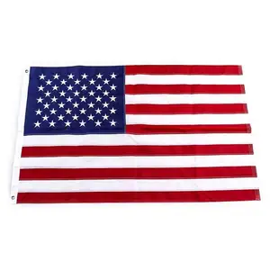 Grosir Bendera Kapal AS 12X18 Inci 30X45Cm Lambang Kapal Pesiar Bendera Amerika AS Bahari dengan Gromet Kuningan