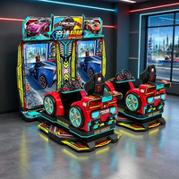 Máquina de Juego Arcade Comercial de Carreras Dinámicas para 2 Jugadores, Simulador de Conducción de Alta Velocidad con Monedas, 75 Pulgadas HD, en Inglés