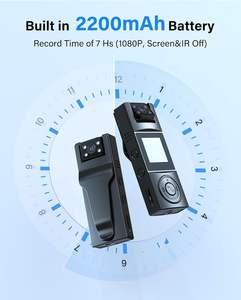 BOBLOV Mini A23Pro 2K Caméra de <span class=keywords><strong>corps</strong></span> de vision nocturne Objectif rotatif à 180 ° Petite caméra portée avec support de voiture pour <span class=keywords><strong>garde</strong></span> de sécurité à vélo - Product Image 4