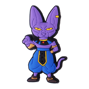 2023 nueva llegada al por mayor PVC diseño personalizado Cool animación encantos Saiyan zapato decoraciones accesorios caliente <span class=keywords><strong>dibujos</strong></span> <span class=keywords><strong>animados</strong></span> Zueco encanto - Product Image 5