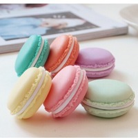 Boîte de rangement pour bijoux en plastique en forme de macaron HANFEIZI, petite boîte portable pour la collection de fournitures diverses