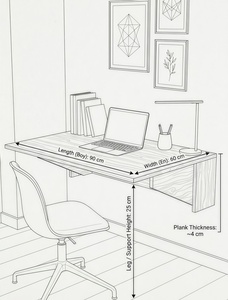 Étagères murales pliantes, table portable pour ordinateur, gain de place, pour petites pièces, design de table moderne - Product Image 3