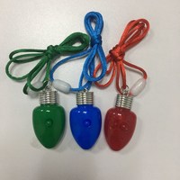 Collier Ampoule LED Géante HLC Xmas Glow Party pour Pulls Moches, Événements Festifs, Promotion du Nouvel An, Cadeau de Fête Familiale