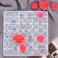 Moules en silicone pour bijoux en résine, pour la création de bijoux en résine époxy, pendentifs, boucles d'oreilles, colliers, porte-clés, gemmes, non toxiques, réutilisables